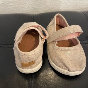Toms Sparkly Cream Baby Mary Janes